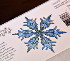 Picture of a label with a snowflake